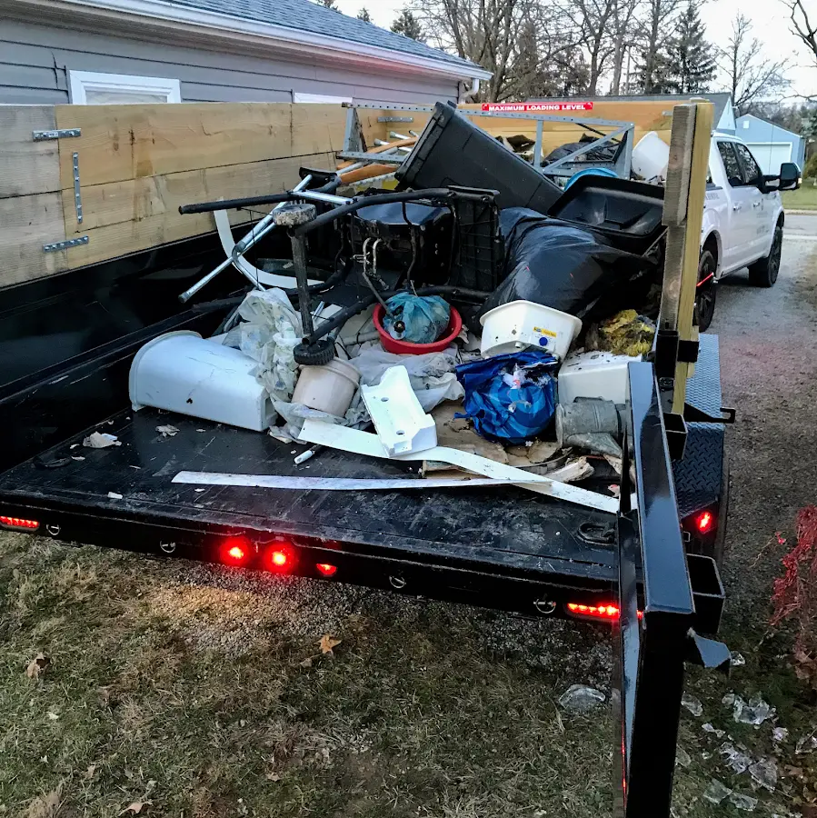 Roll-off dumpster delivered to a residential driveway in Horicon